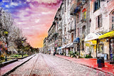 Savannah Georgia River Street watercolor canvas, Savannah watercolor Canvas,  River Street canvas, Georgia wall art, Southern wall art