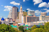 Hartford Connecticut skyline canvas, Hartford Canvas,  Hartford wall canvas, Connecticut wall art Hartford photo wall art print, Hartford