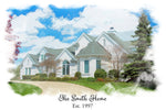 Watercolor House Portrait, Custom House Portrait, Watercolor Home Painting, House Sketch From Photo, First time homeowner