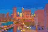 Indianapolis watercolor on canvas, Indianapolis skyline watercolor, Indianapolis wall canvas, Indianapolis night Indianapolis art,watercolor