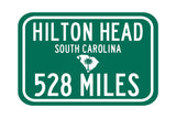 Personalized Highway Distance Sign || To: Hilton Head South Carolina || Hilton Head distance sign || Hilton Head highway sign || Custom Sign