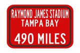 Personalized Highway Distance Sign || To: Raymond James Stadium, Tampa|| Tampa Bay Buccaneers  ||Tampa Stadium| Buccaneers highway sign ||