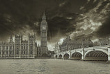 Parliament in London digital oil painting on canvas, London watercolor.  London City skyline, Large London Print, London watercolor, art