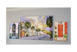 The Charleston SC watercolor street scene set, Charleston art,  Charleston wall canvas, Charleston watercolor Charleston watercolor set