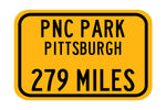 Personalized Highway Distance Sign || To: PNC Park Pittsburgh || Pirates || PNC Park Pittsburgh highway sign ||