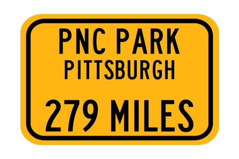 Personalized Highway Distance Sign || To: PNC Park Pittsburgh || Pirates || PNC Park Pittsburgh highway sign ||