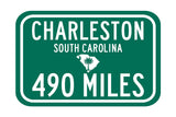 Personalized Highway Distance Sign || To: Charleston South Carolina || Charleston distance sign || Charleston highway sign ||  Charleston SC