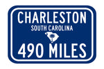 Personalized Highway Distance Sign || To: Charleston South Carolina || Charleston distance sign || Charleston highway sign ||  Charleston SC