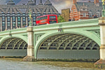 Parliament in London digital oil painting on canvas, London watercolor.  London City skyline, Large London Print, London watercolor, art