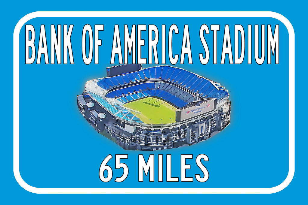 Carolina Panthers Bank of America Stadium - Miles to Stadium