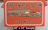 Indianapolis Stadium Lucas Oil Stadium - Miles to Stadium Highway Road Sign Customize the Distance Sign ,Colts Lucas Oil Stadium sign