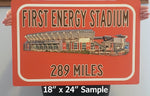 Washington Football team Fed EX Field - Miles to Stadium Highway Road Sign Customize the Distance Sign ,Washington Football Team Fed Ex