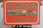 Las Vegas Raiders Allegiant Stadium - Miles to Stadium Highway Road Sign Customize the Distance Sign ,Las Vegas Raiders stadium sign