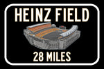 Pittsburgh Steelers Heinz Field - Miles to Stadium Highway Road Sign Customize the Distance Sign ,Pittsburgh Steelers Heinz Field sign