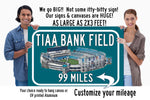 Jacksonville Jaguars TIAA Bank Stadium - Miles to Stadium Highway Road Sign Customize the Distance Sign ,Jacksonville Jaguars TIAA Bank