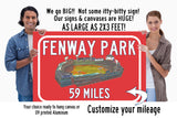 Boston Red Sox, Fenway Park Road Sign Customize the Distance Sign ,Boston Red Sox Fenway Park, Boston Red Sox Baseball