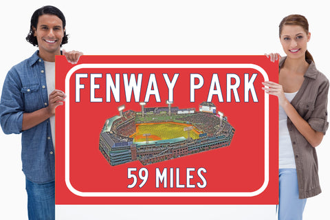 Boston Red Sox, Fenway Park Road Sign Customize the Distance Sign ,Boston Red Sox Fenway Park, Boston Red Sox Baseball