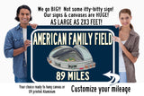 Milwaukee Brewers American Family Field  - Miles to Stadium Highway Road Sign Customize the Distance Sign ,Milwaukee Brewers American Family