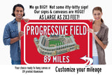 Progressive Field Cleveland Indians   - Miles to Stadium Highway Road Sign Customize the Distance Sign ,Progressive Field Cleveland Indians