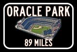 San Francisco Giants Oracle Park   - Miles to Stadium Highway Road Sign Customize the Distance Sign ,San Francisco Giants Oracle Park