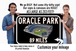 San Francisco Giants Oracle Park   - Miles to Stadium Highway Road Sign Customize the Distance Sign ,San Francisco Giants Oracle Park