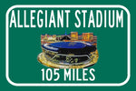 Personalized Highway Distance Sign || To: Allegiant Stadium, Las Vegas|| Las Vegas Raiders ||Allegiant Stadium| Raiders highway sign ||