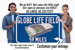 Texas Rangers Globe Life Field   - Miles to Stadium Highway Road Sign Customize the Distance Sign , Texas Ranges Globe Life Field