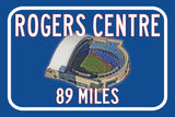 Rogers Centre Toronto Blue Jays   - Miles to Stadium Highway Road Sign Customize the Distance Sign ,Rogers Centre Toronto Blue Jays