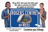 Rogers Centre Toronto Blue Jays   - Miles to Stadium Highway Road Sign Customize the Distance Sign ,Rogers Centre Toronto Blue Jays