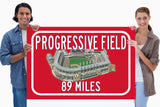 Progressive Field Cleveland Indians   - Miles to Stadium Highway Road Sign Customize the Distance Sign ,Progressive Field Cleveland Indians