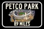 Petco Park San Diego Chargers   - Miles to Stadium Highway Road Sign Customize the Distance Sign ,Petco Park San Diego Chargers