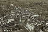 Fredericksburg skyline canvas, Sepia Fredericksburg  Canvas, Fredericksburg Canvas Wall Art, Fredericksburg Sepia oil painted canvas,