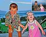 Custom Drawing, Cartoon Portrait, Vector Illustration, Personalized Gift, Birthday Gift, Couple Portrait, Family Portrait