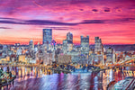 Stunning and colorful Pittsburgh skyline watercolor canvas,  Pittsburgh Canvas,  wall art, Pittsburgh Canvas Wall Art, Pittsburgh watercolor