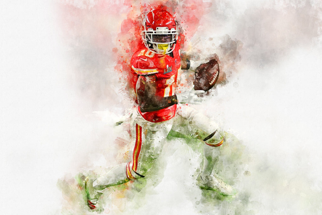 Football Patrick Mahomes Wall Decor Art Tyreek Hill Canvas Poster Prints