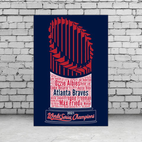 Atlanta Braves World Series canvas, Atlanta Braves wall art, Braves World Series Canvas, Braves World Series art wall