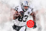 Darren Waller watercolor, Las Vegas Raiders wall art, Darren Waller Poster , Darren Waller Las Vegas Raiders wall art, Darren Waller