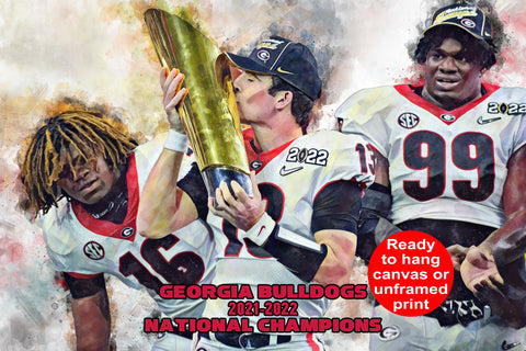 Georgia Bulldogs National Champions wall art, Georgia Football wins National Championship, Georgia Champs, Georgia Football National Champs