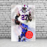 TreDavious White watercolor, Buffalo Bills wall art, Buffalo Bills TreDavious White Poster. Canvas, TreDavious White Buffalo Bills wall art