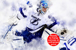 Andrei Vasilevskiy watercolor, Tampa Bay Lightning wall art, Lightning Stanley Cup, Andrei Vasilevskiy Poster, Tampa Bay hockey art wall