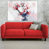 Nicklas Backstrom watercolor, Washington Capitals wall art, Capitals Stanley Cup, Nicklas Backstrom Poster, Capitals hockey art wall