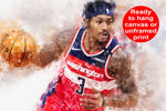 Bradley Beal watercolor, Wizards wall art, Washington Wizards NBA Championship winner Canvas, Bradley Beal Washinton Wizards art wall