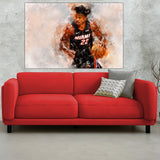 Jimmy Butler watercolor, Miami heat wall art, Miami Heat NBA Championship winner Canvas, Jimmy Butler Miami Heat art wall