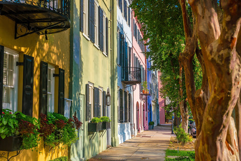 Charleston SC Rainbow Row canvas, Charleston Canvas,  Charleston wall canvas, Charleston art, Rainbow Row