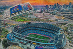 Canvas-Print of Denver Broncos Stadium, Empower Field, Watercolor Digital Sketch Print Canvas Print,  football. Denver Broncos Football, Pro