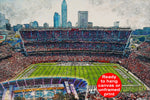 Canvas-Print of FirstEnergy Stadium, Watercolor Digital Sketch Print Canvas Print,  Football, Cleveland Browns, Cleveland Ohio, Pro