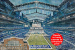 Canvas-Print of Lucas Oil Stadium,  Watercolor Digital Sketch Print Canvas Print, Indianapolis Indiana, Indianapolis Colts, Pro