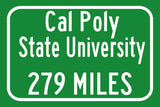 California Polytechnic State University / Custom College Highway Distance Sign /California Polytechnic State University /  Mustnags /