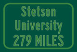 Stetson University / Custom College Highway Distance Sign /Stetson University /Stetson University Hatters / DeLand Florida/
