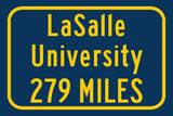 La Salle University / Custom College Highway Distance Sign / La Salle University /La Salle University Explorers/ Philadelphia /